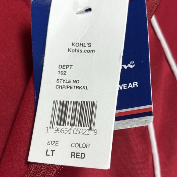 Champion Track Jacket Big & Tall Athletic Red Mens L Tall Athletic NWT Retro Y2K - Picture 7 of 14